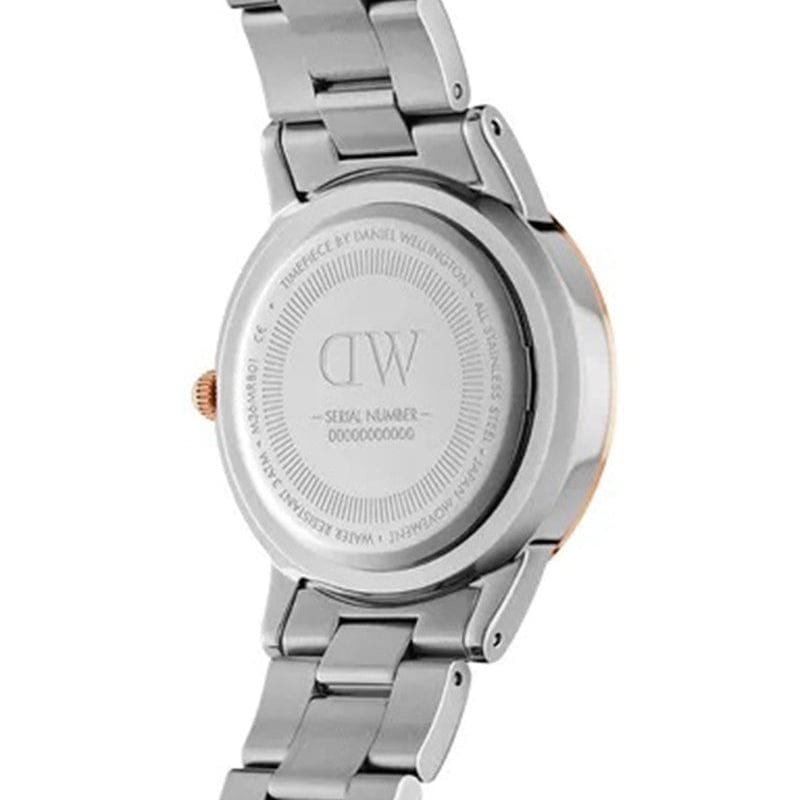 Daniel Wellington Iconic Link White Dial Two Tone Steel Strap Watch For Women - DW00100358