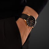 Daniel Wellington Iconic Motion Black Dial Black Rubber Strap Watch For Men - DW00100425