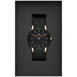 Daniel Wellington Iconic Motion Black Dial Rubber Strap Watch For Women - DW00100426