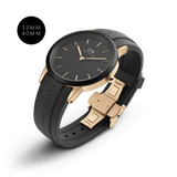 Daniel Wellington Iconic Motion Black Dial Rubber Strap Watch For Women - DW00100426