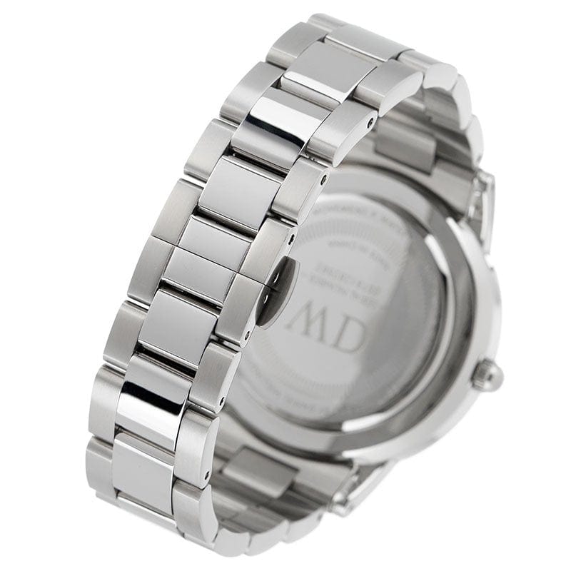 Daniel Wellington Iconic White Dial Silver Steel Strap Watch For Men - DW00100341