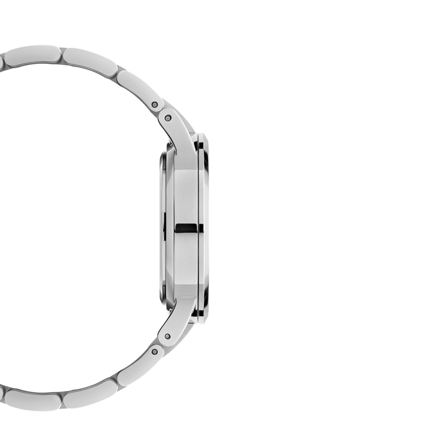 Daniel Wellington Iconic White Dial Silver Steel Strap Watch For Men - DW00100341