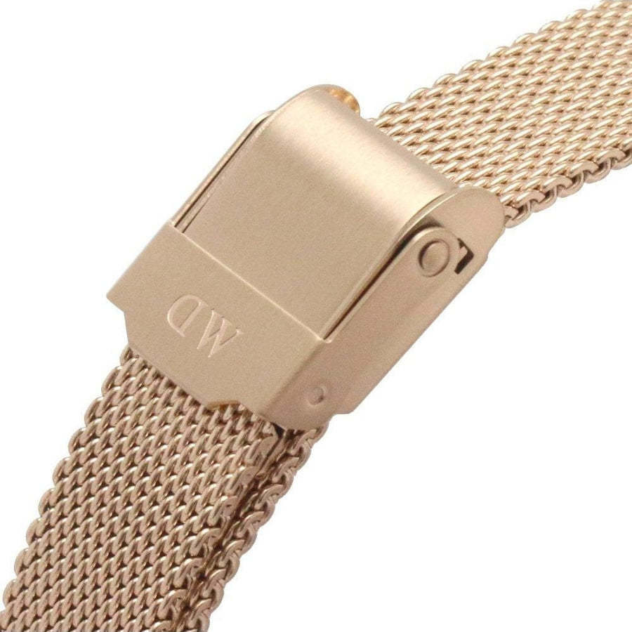 Daniel Wellington Petite Amber Brown Dial Gold Mesh Strap Watch For Women - DW00100476