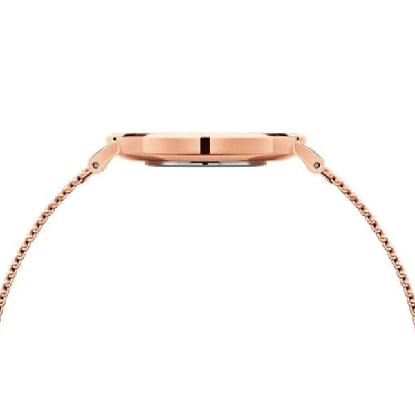 Daniel Wellington Petite Amber Brown Dial Gold Mesh Strap Watch For Women - DW00100476