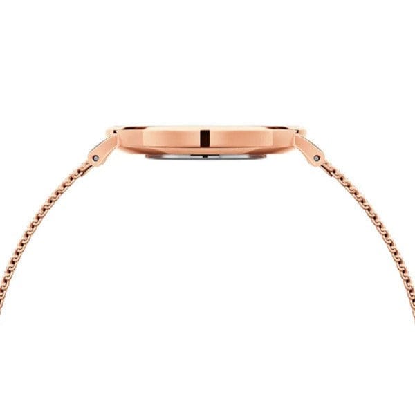 Daniel Wellington Petite Amber Brown Dial Rose Gold Mesh Strap Watch for Women - DW00100478