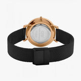 Daniel Wellington Petite Ashfield Black Dial Black Mesh Strap Watch For Women - DW00100245