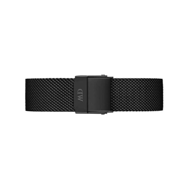 Daniel Wellington Petite Ashfield Black Dial Black Mesh Strap Watch for Women - DW00100307