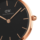 Daniel Wellington Petite Cornwall Black Dial Black Nylon Strap Watch for Women - DW00100247