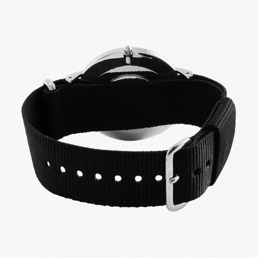 Daniel Wellington Petite Cornwall Black Dial Black Nylon Strap Watch For Women - DW00100248