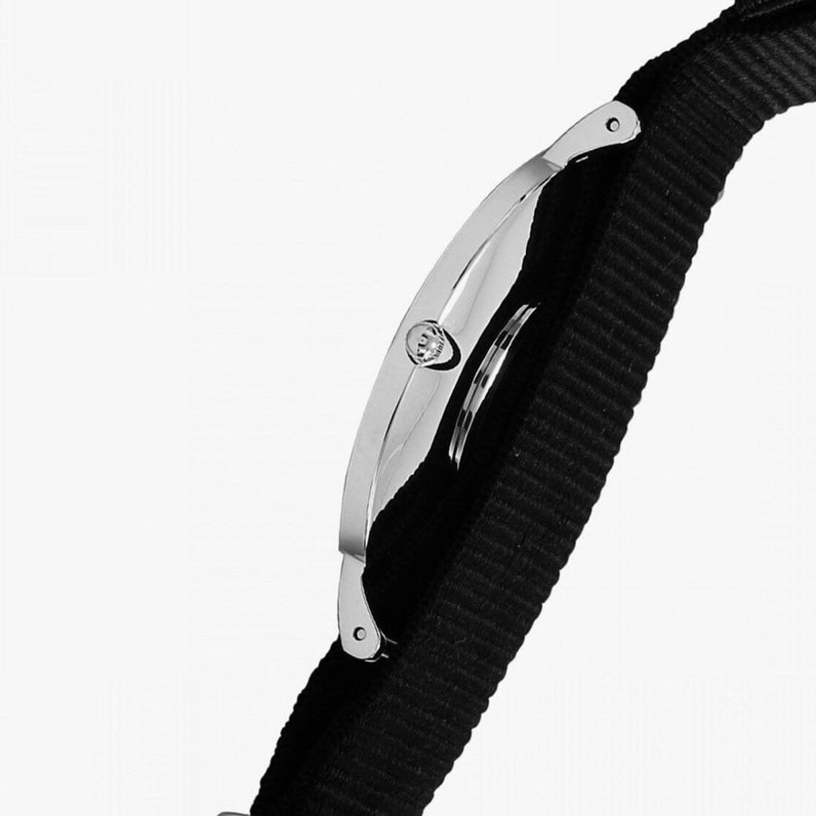 Daniel Wellington Petite Cornwall Black Dial Black Nylon Strap Watch For Women - DW00100248