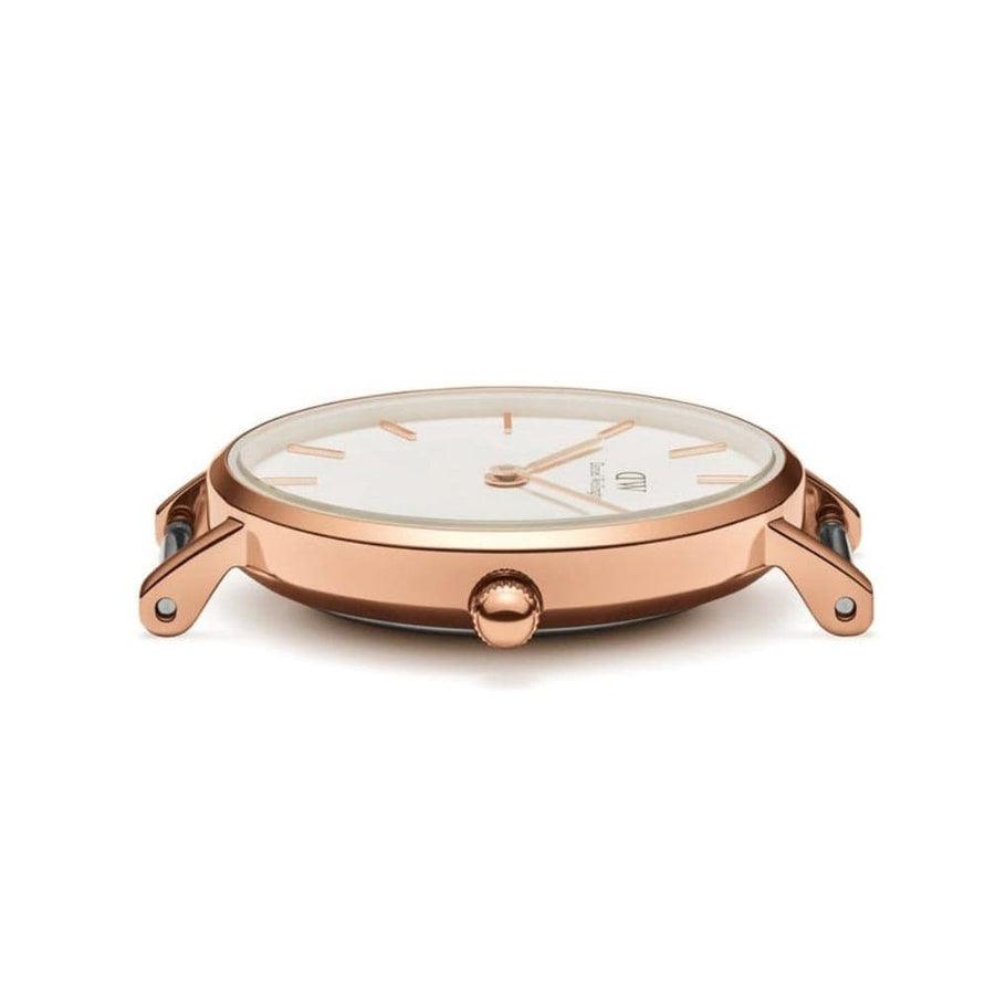 Daniel Wellington Petite Dover Quartz White Dial White NATO Strap Watch For Women - DW001000313