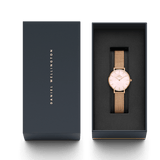 Daniel Wellington Petite Melrose Mother of Pearl Pink Dial Pink Mesh Strap Watch For Women - DW00100513