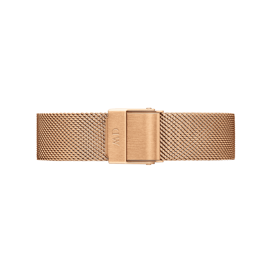 Daniel Wellington Petite Melrose Pink Dial Rose Gold Mesh Strap Watch For Women - DW00100367