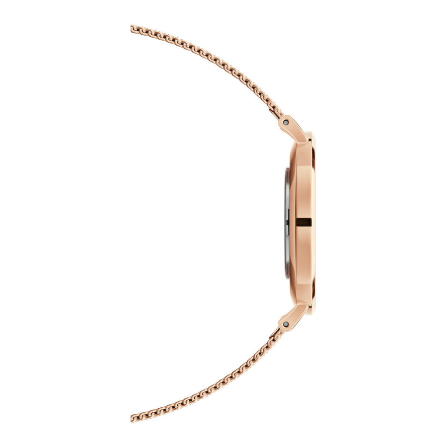 Daniel Wellington Petite Rose Gold Dial Rose Gold Mesh Bracelet Watch For Women - DW00100470