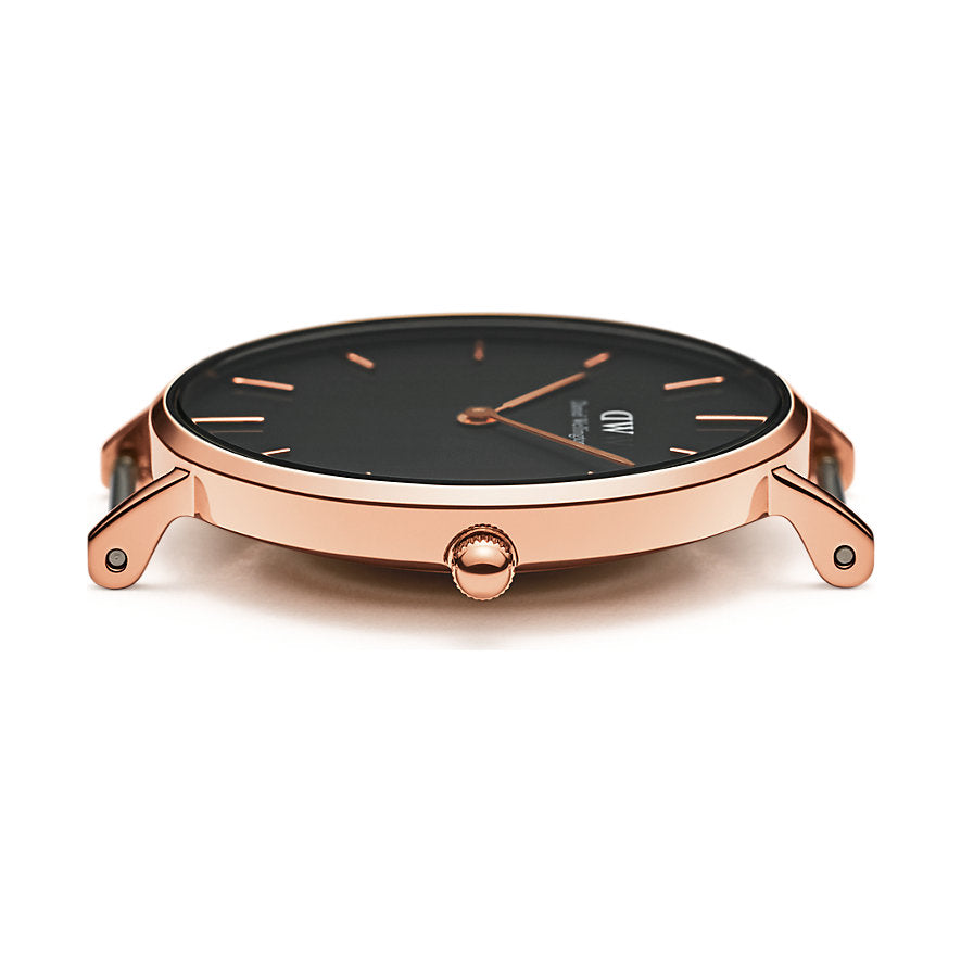 Daniel Wellington Petite St Mawes Black Dial Brown Leather Strap Watch For Women - DW00100169