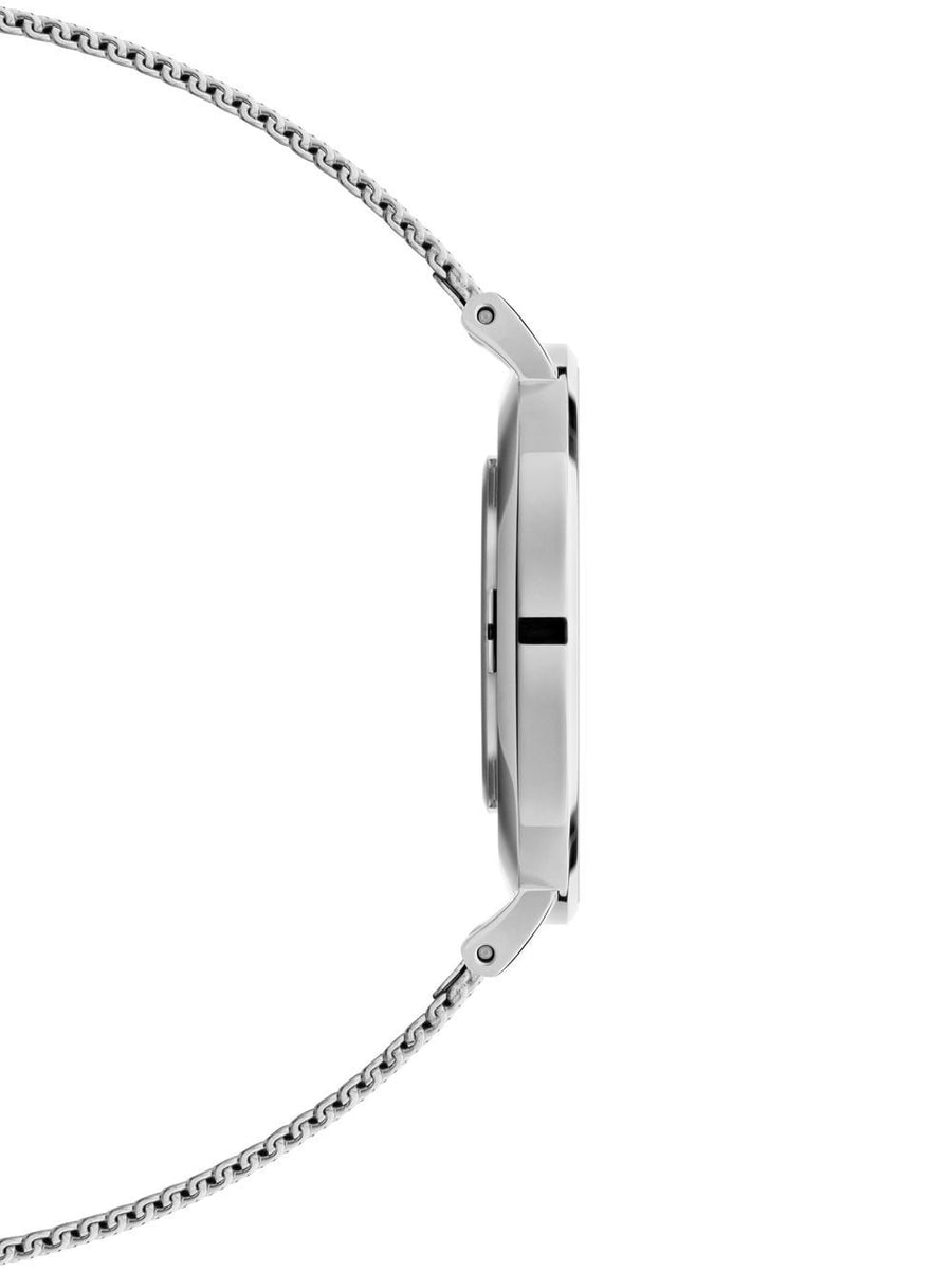 Daniel Wellington Petite Sterling White Dial Silver Mesh Bracelet Watch For Women - DW00100164