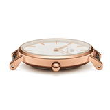 Daniel Wellington Petite White Dial White Leather Strap Watch For Women - DW00100249