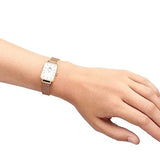 Daniel Wellington Quadro Melrose White Dial Gold Mesh Strap Watch For Women - DW00100431