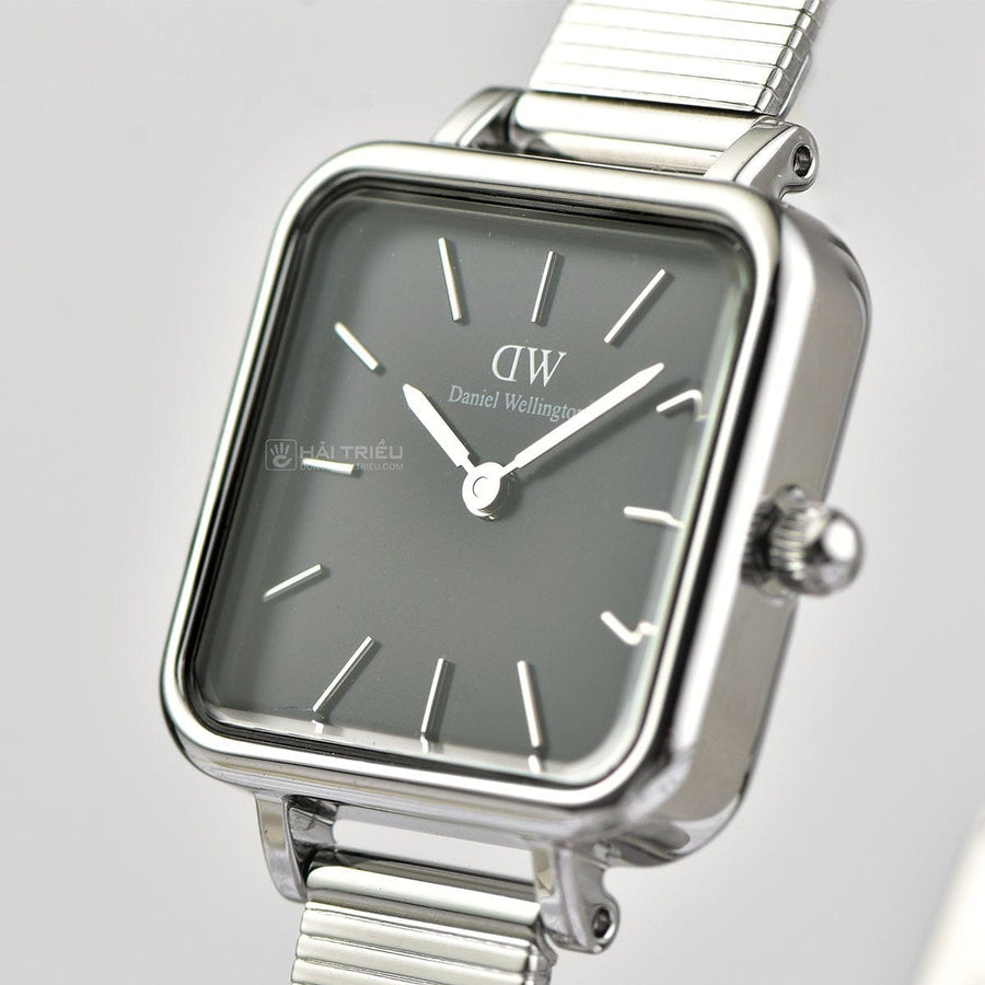 Daniel Wellington Quadro Studio Black Dial Silver Mesh Strap Watch For Women - DW00100522
