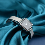 Daniel Wellington Quadro Studio Black Dial Silver Mesh Strap Watch For Women - DW00100522