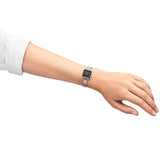 Daniel Wellington Quadro Studio Black Dial Silver Mesh Strap Watch For Women - DW00100522