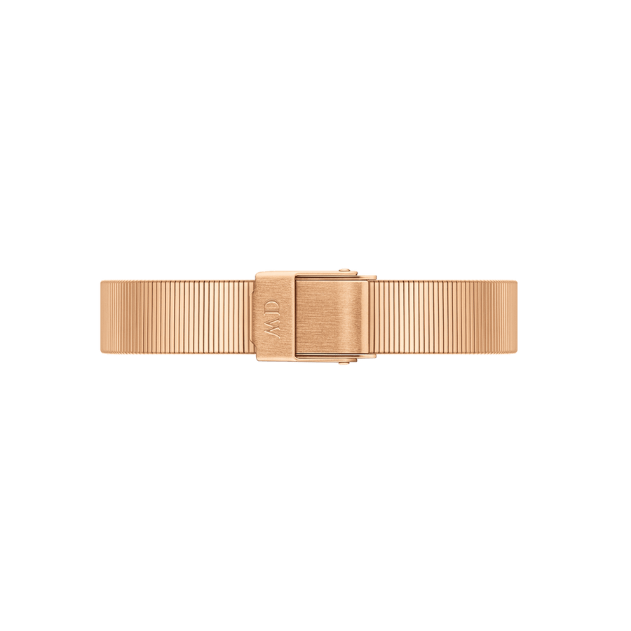 Daniel Wellington Quadro Studio White Dial Rose Gold Mesh Strap Watch For Women - DW00100517