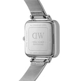 Daniel Wellington Quadro Studio White Dial Silver Mesh Bracelet Watch For Women - DW00100521