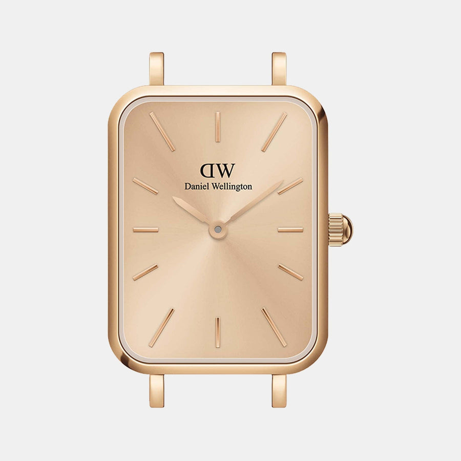 Daniel Wellington Quadro Unitone Rose Gold Dial Rose Gold Mesh Strap Watch For Women - DW00100484