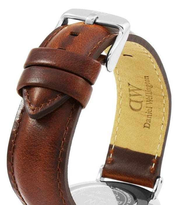 Daniel Wellington St Mawes White Dial Brown Leather Strap Watch For Men - DW00100052