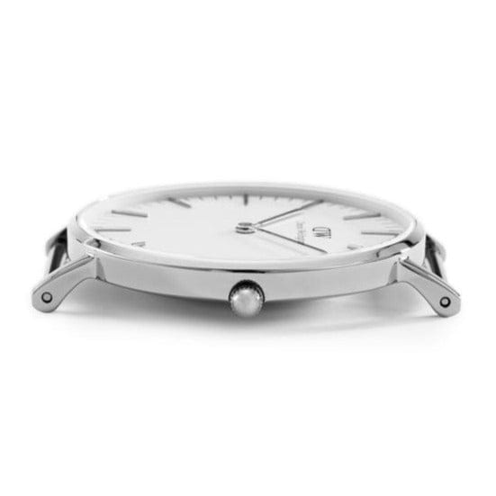 Daniel Wellington St Mawes White Dial Brown Leather Strap Watch For Men - DW00100052