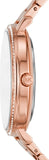 Michael Kors Pyper Three-Hand White Dial Rose Gold Steel Strap Watch For Women - MK4594