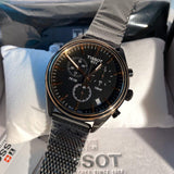 Tissot T Classic PR 100 Black Anthracite Dial Black Mesh Bracelet Watch For Men - T101.417.23.061.00