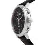 Tissot Carson Premium Chronograph Black Dial Black Leather Strap Watch For Women - T122.417.16.051.00