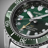 Seiko Prospex GMT Divers Automatic Marine Green Dial Silver Steel Strap Watch For Men - SPB381J1