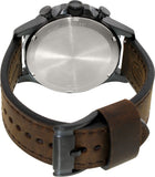 Fossil Nate Chronograph Brown Dial Brown Leather Strap Watch for Men - JR1487