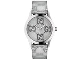 Gucci G Timeless Quartz Grey Dial Grey Leather Strap Watch For Men - YA1264058