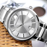 Emporio Armani Renato Quartz Silver Dial Silver Steel Strap Watch For Men - AR11189