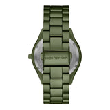 Michael Kors Slim Runway Green Dial Green Steel Strap Watch for Women - MK4526