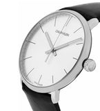 Calvin Klein High Noon Quartz White Dial Black Leather Strap Watch for Men - K8M211C6