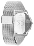 Calvin Klein Minimal Black Dial Silver Mesh Bracelet Watch for Women - K3M22123