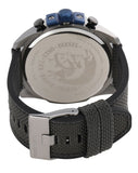 Diesel Mega Chief Chronograph Black Dial Black Leather Strap Watch For Men - DZ4500