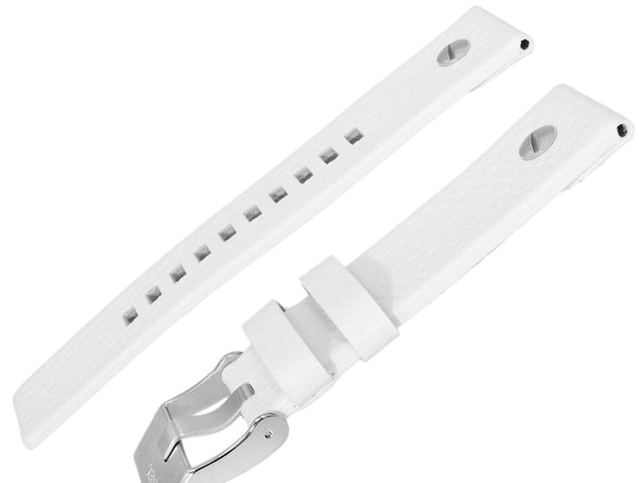 Diesel Badass Chronograph White Dial White Leather Strap Watch For Men - DZ7265
