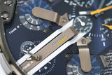 Diesel Big Daddy 2.0 Blue Dial Grey Stainless Strap Watch For Men - DZ7331