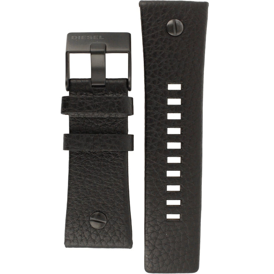 Diesel Big Daddy Blue Dial Black Leather Strap Watch For Men - DZ7127