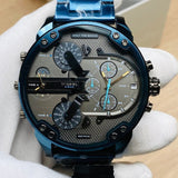 Diesel Daddy 2.0 Chronograph Quartz Grey Dial Blue Steel Strap Watch For Men - DZ7414