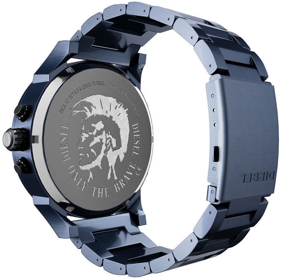 Diesel Daddy 2.0 Chronograph Quartz Grey Dial Blue Steel Strap Watch For Men - DZ7414
