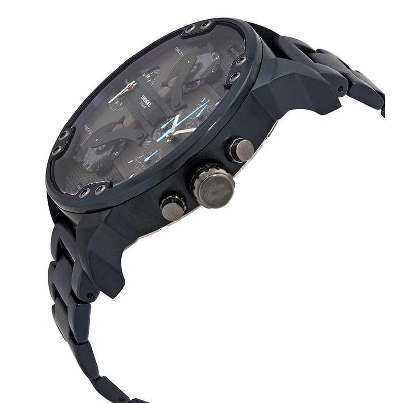 Diesel Daddy 2.0 Chronograph Quartz Grey Dial Blue Steel Strap Watch For Men - DZ7414