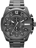 Diesel Mega Chief Chronograph Black Steel Strap Watch For Men - DZ4283