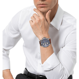 Diesel Mr Daddy Blue Dial Brown Leather Strap Watch For Men - DZ7314