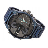 Diesel Daddy 2.0 Chronograph Quartz Grey Dial Blue Steel Strap Watch For Men - DZ7414